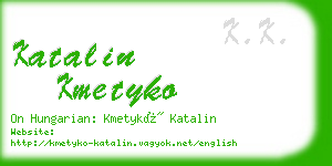 katalin kmetyko business card